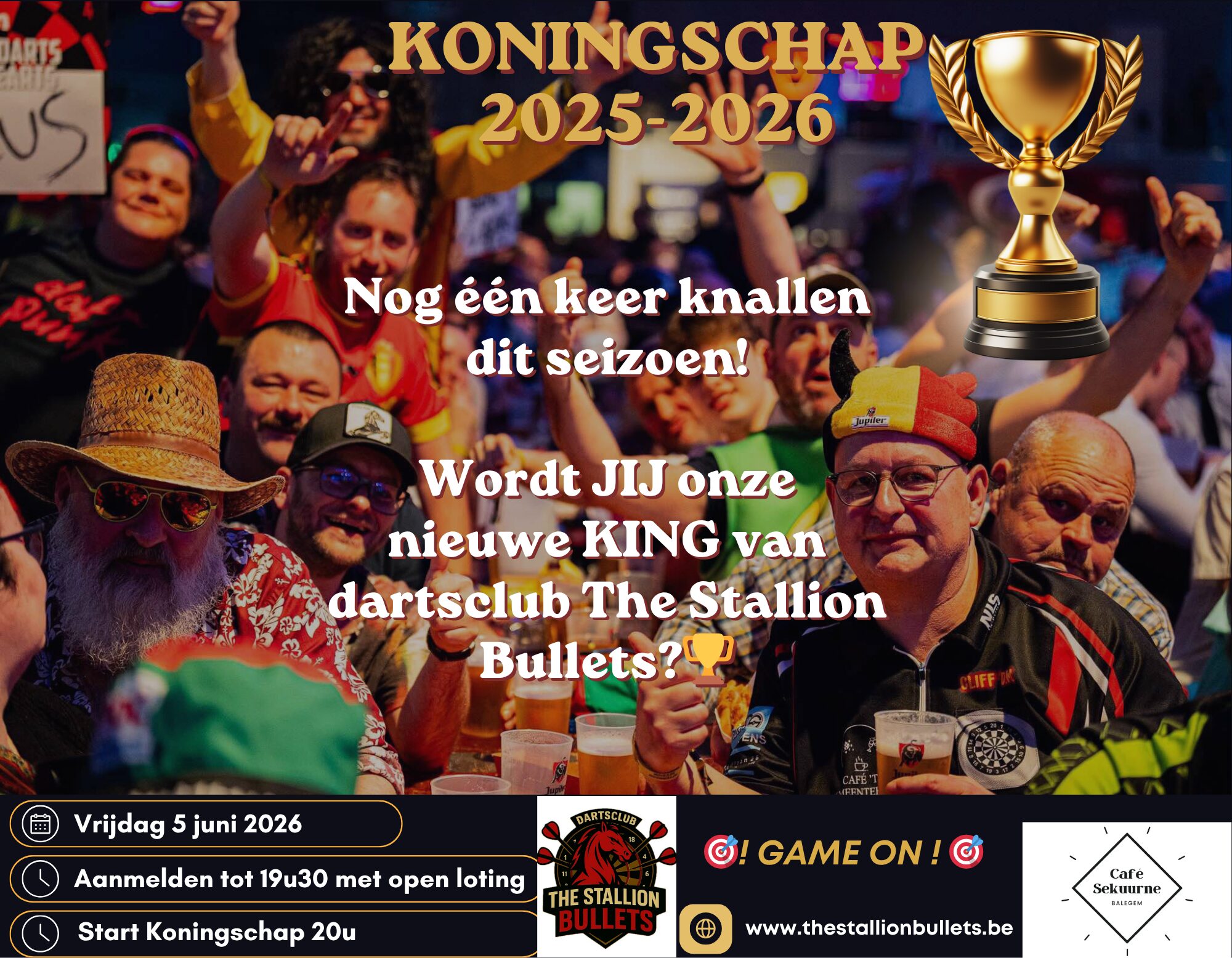 Uitnodiging Koningschap DC The Stallion Bullets 2026